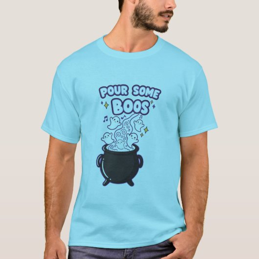T-Shirt 'Pour Some Boos' | Grappig Halloween-spook (Voorkant)