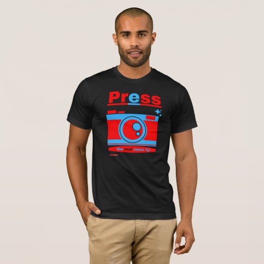 T-shirt "PRESS" (Voorkant volledig)