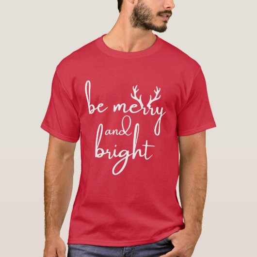 T-shirt: Prettig Kerstfeest (rood) T-shirt (Voorkant)