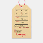 T shirt prijs cadeaulabel (Achterkant)