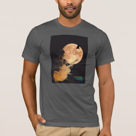 T-shirt print guitarist songwriter (Voorkant)