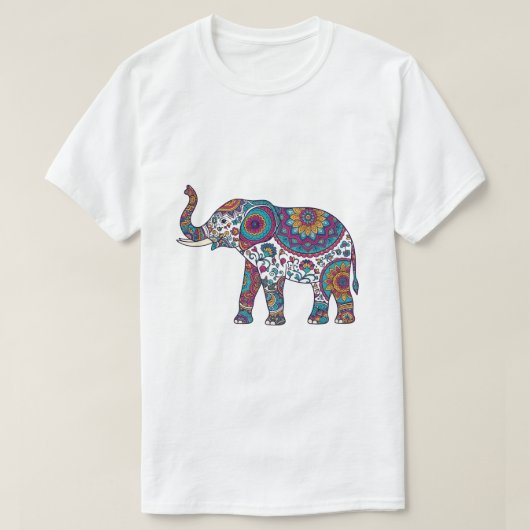 T-shirt print olifant abstract ontwerp (Design voorkant)