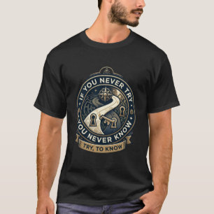 T-Shirt Probeer te Weten: Vintage Gouden Badge Ont