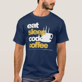 T-shirt programmeurs: eet slaapcokoffie