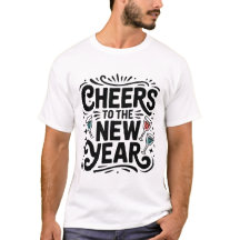 T-shirt proost naar het nieuwe jaar gelukkig nieuw