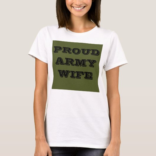T-Shirt Proud Army Wife (Voorkant)