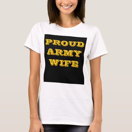 T-Shirt Proud Army Wife (Voorkant)