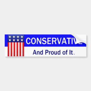 T-SHIRT Proud Conservative Bumpersticker