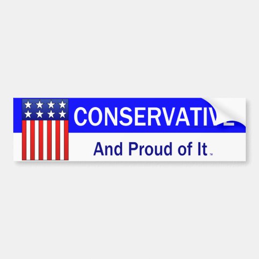 T-SHIRT Proud Conservative Bumpersticker (Voorkant)