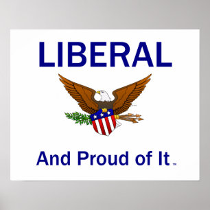 T-SHIRT Proud Liberal Poster