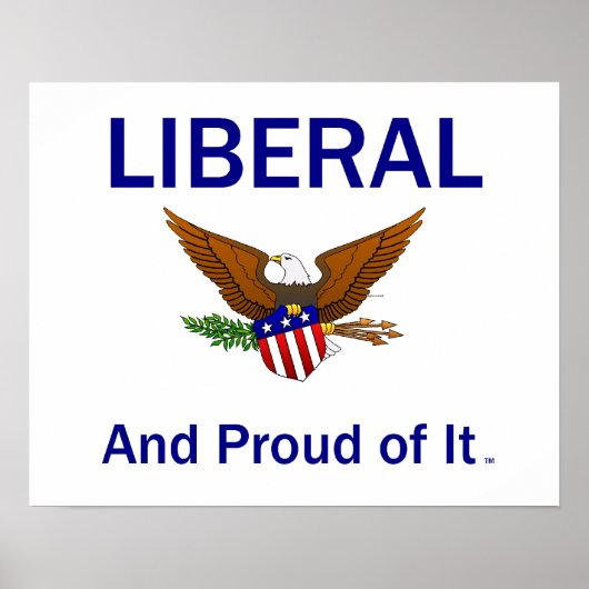 T-SHIRT Proud Liberal Poster (Voorkant)