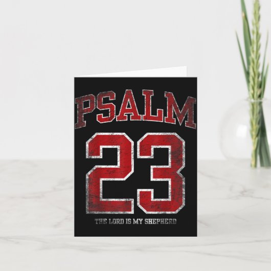 T-shirt Psalm 23 Jersey Heer Herder Kaart (Voorkant)
