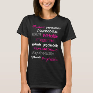 T-Shirt Psychedelic roze en wit