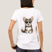 T-shirt Punk Corgi aan beide zijden (Achterkant)