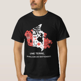 T-shirt Quebec: Mozaïek van Verenigde Symbolen