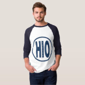 T-shirt Raglan bleu OHIO SOCCER (Voorkant volledig)