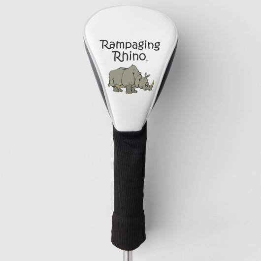 T-SHIRT Rampaging Rhino Golfheadcover (Voorkant)