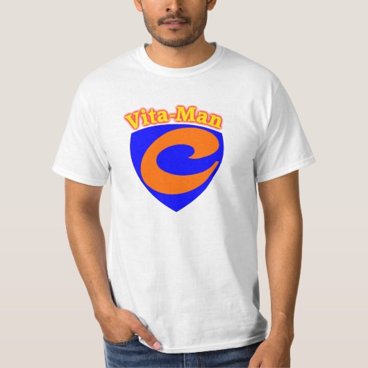 T-shirt Real Cure All Hero Vita-Man Vitamine C (Voorkant)