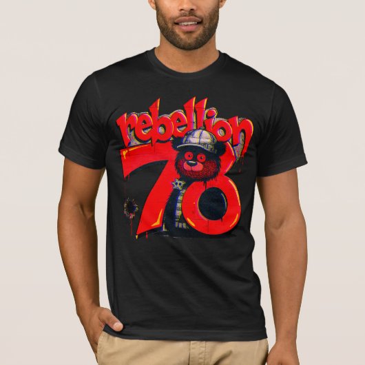 T-shirt Rebellie 78 teddybeer (Voorkant)