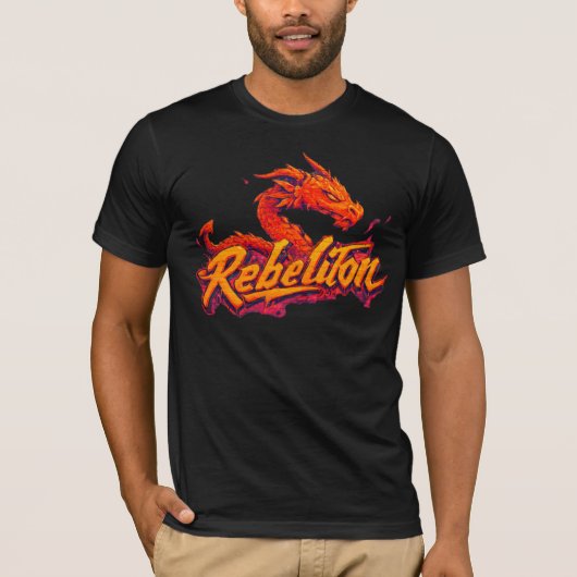 T-shirt Rebellie Draak verhaal (Voorkant)