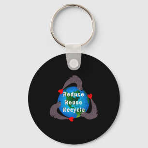 T-shirt 'Reduce Reuse Recycle' Sleutelhanger