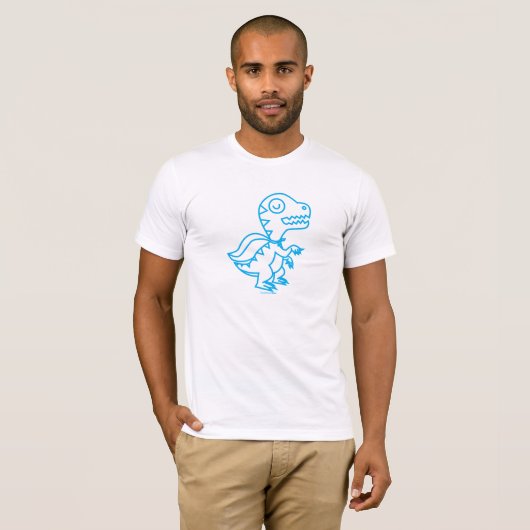 T-shirt regenboogrex: Blauw (Voorkant volledig)