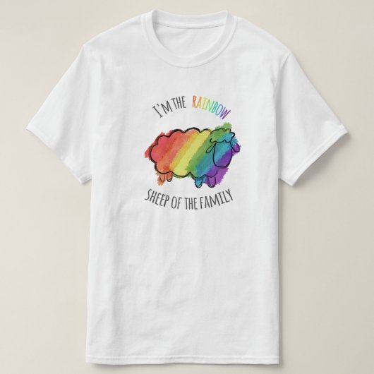 T-shirt regenboogschaap (Design voorkant)