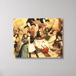 T-SHIRT Restaurant Shenanigans Canvas Afdruk