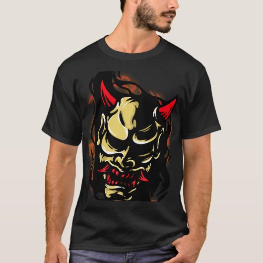 T-Shirt Retro Devil Head (Voorkant)