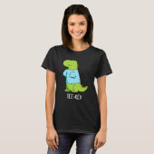 T-shirt Rex Funny TShirt TRex Dinosaur Pun Dark BG (Voorkant volledig)