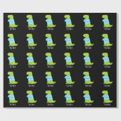 T-shirt Rex Funny TShirt TRex Dinosaur Pun Dark BG Cadeaupapier (Vlak)