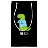 T-shirt Rex Funny TShirt TRex Dinosaur Pun Dark BG Klein Cadeauzakje (Voorkant)