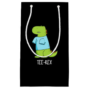T-shirt Rex Funny TShirt TRex Dinosaur Pun Dark BG Klein Cadeauzakje