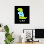 T-shirt Rex Funny TShirt TRex Dinosaur Pun Dark BG Poster (Thuiskantoor)