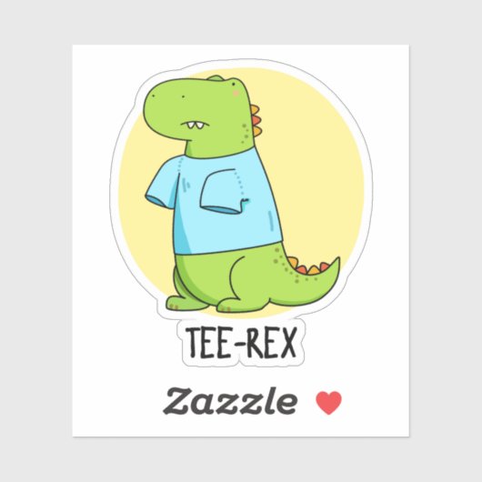 T-shirt Rex Funny TShirt TRex Dinosaur Pun Sticker (Vel)