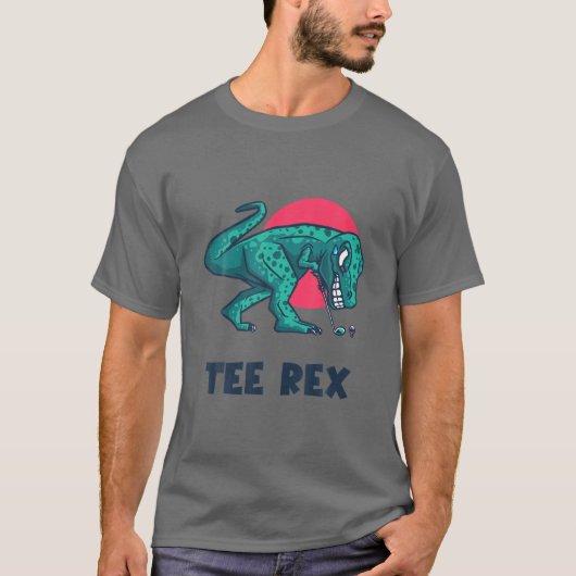 T-shirt Rex Spelen Golf - Golfen Rex Pun Golf T-sh (Voorkant)