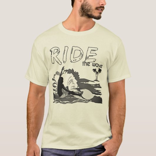 T-shirt "Ride the Wave" (Voorkant)