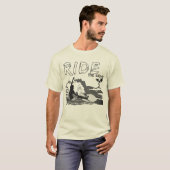 T-shirt "Ride the Wave" (Voorkant volledig)