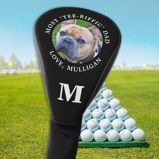 T-shirt-Riffic DOG DAD gepersonaliseerde Monogram  Golfheadcover