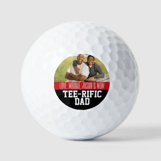 T-shirt-Rific Dad Custom Photo Golfballen (Voorkant)