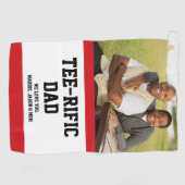 T-shirt-Rific Dad Custom Photo Golfhanddoek (Horizontaal)