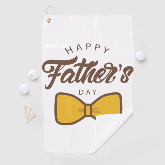 T-shirt-rijke Gift Idea: Happy Vaderdag Golf Towel Golfhanddoek (Insitu)
