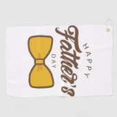 T-shirt-rijke Gift Idea: Happy Vaderdag Golf Towel Golfhanddoek (Horizontaal)