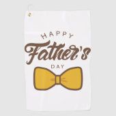 T-shirt-rijke Gift Idea: Happy Vaderdag Golf Towel Golfhanddoek (Voorkant)