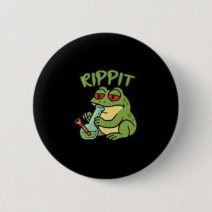T-shirt Rippit Stoner Frog Roken Stoner Ronde Button 5,7 Cm