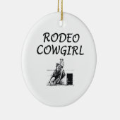 T-SHIRT Rodeo Cowgirl Keramisch Ornament (Rechts)