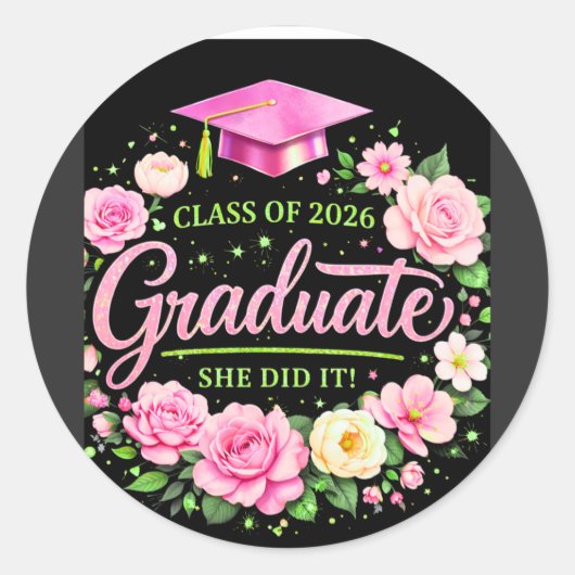 T-Shirt Ronde Sticker (Voorkant)