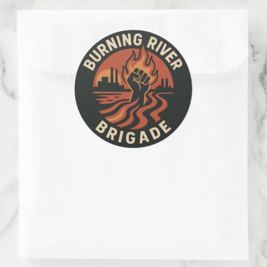 T-Shirt Ronde Sticker (Tas)