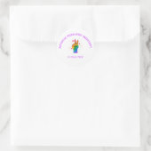 T-shirt Ronde Sticker (Tas)