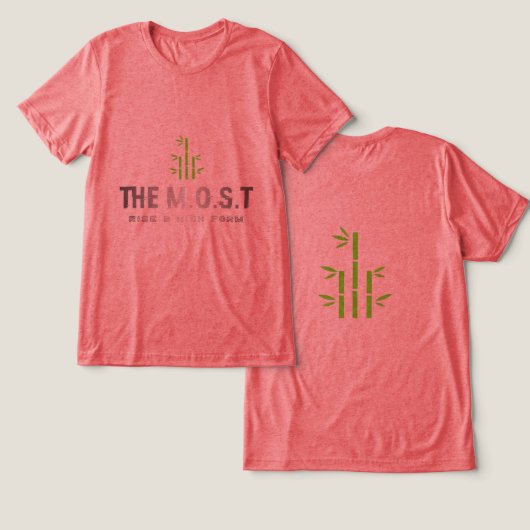 T-shirt (Rood) (Ontwerp Voorkant & Achterkant)